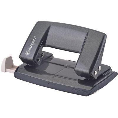 Kangaro, Locher, Locher, stanzt bis zu 10 blatt, metall, in pp-box, metallic-grau Kangaro, Locher, Locher, stanzt bis zu 10 blatt, metall, in pp-box, metallic-grau