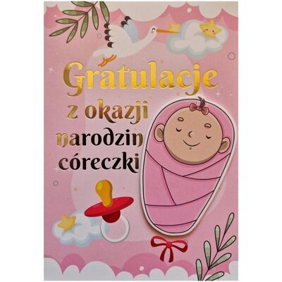 Yeku, Grusskarte + Briefpapier, Geburtskarte für ein Mädchen Yeku, Grusskarte + Briefpapier, Geburtskarte für ein Mädchen