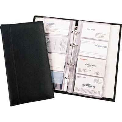 Alassio, Kartenaufbewahrung, Visitenkarten-Ringbuch schwarz (140 x 250 mm) Alassio, Kartenaufbewahrung, Visitenkarten-Ringbuch schwarz (140 x 250 mm)