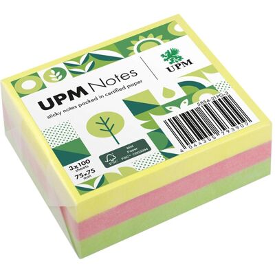 Magni, Haftnotiz, UPM Notes Haftnotizen Brillantmix gelb/pink/grün 75x75mm 3x 100 Blatt (75 x 75 mm) Magni, Haftnotiz, UPM Notes Haftnotizen Brillantmix gelb/pink/grün 75x75mm 3x 100 Blatt (75 x 75 mm)