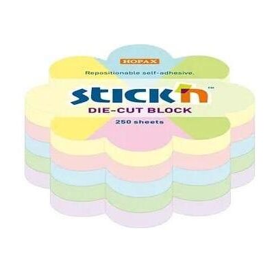 Stickn, Haftnotiz, Blumennotizbuch 67x67mm 5 Farben Pastell 250k. (67 x 67 mm) Stickn, Haftnotiz, Blumennotizbuch 67x67mm 5 Farben Pastell 250k. (67 x 67 mm)