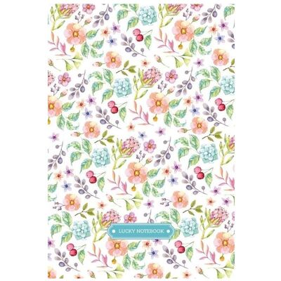 Fresh, Heft + Block, Dekoratives Notizbuch 143x210/96K Raster Blumen (A5, Harter Einband) Fresh, Heft + Block, Dekoratives Notizbuch 143x210/96K Raster Blumen (A5, Harter Einband)