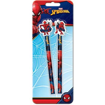Euromic, Bleistift, SPIDERMAN 2-pack pencils w/eraser toppers (2x) Euromic, Bleistift, SPIDERMAN 2-pack pencils w/eraser toppers (2x)