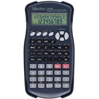 Vector, Taschenrechner, calculator scientific calculator CS-105 - 240 universal functions (Akkubetrieb) Vector, Taschenrechner, calculator scientific calculator CS-105 - 240 universal functions (Akkubetrieb)