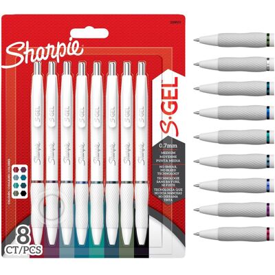 Sharpie, Schreibstifte, Gelpen S-Gel 0,7 blister sort ass farver (8) (8x) Sharpie, Schreibstifte, Gelpen S-Gel 0,7 blister sort ass farver (8) (8x)
