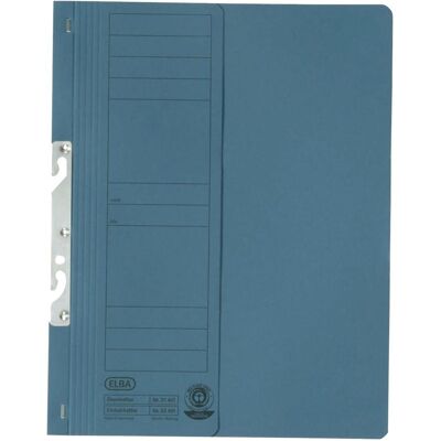 Elba, Mappe, Einhakhefter aus Karton, blau, kaufmännische Heftung halber Vorderdeckel, gepackt zu 50 Stück (A4, 50x) Elba, Mappe, Einhakhefter aus Karton, blau, kaufmännische Heftung halber Vorderdeckel, gepackt zu 50 Stück (A4, 50x)