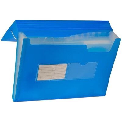 Tetis, Mappe, PP-Faltaktentasche mit Eckgummi A4 13 Fächer – blau FAIRS (A4, 1x) Tetis, Mappe, PP-Faltaktentasche mit Eckgummi A4 13 Fächer – blau FAIRS (A4, 1x)