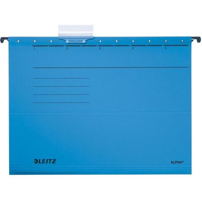 Leitz, Mappe, ALPHA Hängemappe, A4, seitlich offen, blau (A4, 1x) Leitz, Mappe, ALPHA Hängemappe, A4, seitlich offen, blau (A4, 1x)