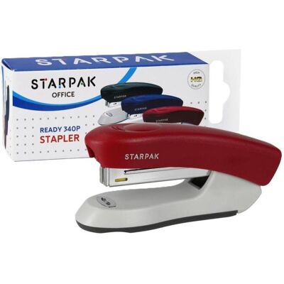 Starpak, Heftgerät, Ready STK-340 P Heftgerät, Burgunderrot (12 Blätter) Starpak, Heftgerät, Ready STK-340 P Heftgerät, Burgunderrot (12 Blätter)