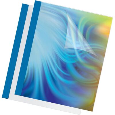 Fellowes Thermobindemappe Prestige, Bindegerät Zubehör, Transparent, Blau Fellowes Thermobindemappe Prestige, Bindegerät Zubehör, Transparent, Blau