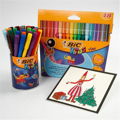 Bic, Malstifte, KIDS Fasermaler Visa, 18er Kartonetui (18x) Bic, Malstifte, KIDS Fasermaler Visa, 18er Kartonetui (18x)