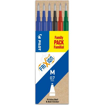 Pilot, Ersatzpatronen + Tintenfass, FriXion Refill Set à 6 standard schw./blau/rot/grün (Mehrfarbig, 0.70 mm, 6 Stk.) Pilot, Ersatzpatronen + Tintenfass, FriXion Refill Set à 6 standard schw./blau/rot/grün (Mehrfarbig, 0.70 mm, 6 Stk.)