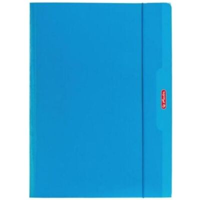 Herlitz, Mappe, A4-Ordner mit Colour-Blocking-Gummizug, blau (A4) Herlitz, Mappe, A4-Ordner mit Colour-Blocking-Gummizug, blau (A4)