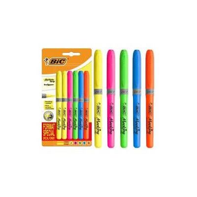 BIC - Set mit 6 Brite Liner Highlightern - Kunststoff - Gelb, Rosa, Grün BIC - Set mit 6 Brite Liner Highlightern - Kunststoff - Gelb, Rosa, Grün