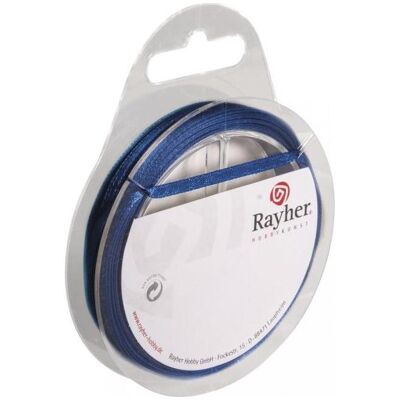 Rayher, Geschenkverpackung, Satinband, dunkelblau, 10 m (1x) Rayher, Geschenkverpackung, Satinband, dunkelblau, 10 m (1x)