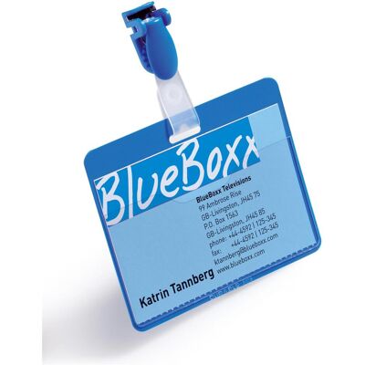 Durable, Informationsschild, Namensschilder mit Clip für Betriebs-/Besucherausweise Durable, Informationsschild, Namensschilder mit Clip für Betriebs-/Besucherausweise