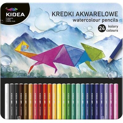 Derform, Malstifte, Aquarellstifte in einer Box mit 24 Farben KIDEA (24x) Derform, Malstifte, Aquarellstifte in einer Box mit 24 Farben KIDEA (24x)