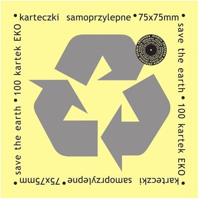 Ziemia Obiecana, Haftnotiz, Öko-Haftnotizen 75x75mm 100K Gelb (75 x 75 mm) Ziemia Obiecana, Haftnotiz, Öko-Haftnotizen 75x75mm 100K Gelb (75 x 75 mm)