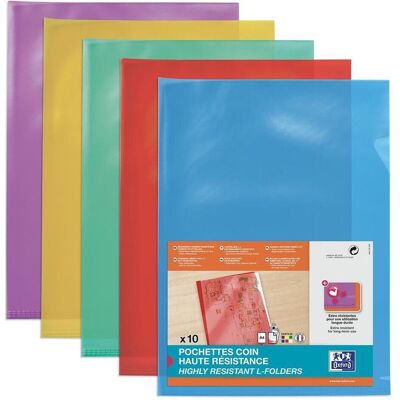 Elba, Mappe, Sichthüllen, transparent, DIN A4, aus PVC, 0,15 mm, farbig sortiert: blau, gelb, rot, violett, grün (A4, 10x) Elba, Mappe, Sichthüllen, transparent, DIN A4, aus PVC, 0,15 mm, farbig sortiert: blau, gelb, rot, violett, grün (A4, 10x)