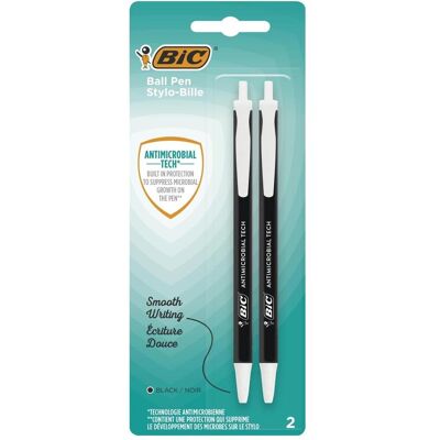 Bic, Schreibstifte, Kuglepen Antimicrobial Tech Medium sort - certificeret som antimikrobiel overfladebeskyttelse - (1x) Bic, Schreibstifte, Kuglepen Antimicrobial Tech Medium sort - certificeret som antimikrobiel overfladebeskyttelse - (1x)