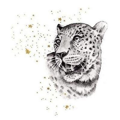 Teka, Grusskarte + Briefpapier, Vergoldete quadratische Karte CL3819 BL Cheetah Teka, Grusskarte + Briefpapier, Vergoldete quadratische Karte CL3819 BL Cheetah
