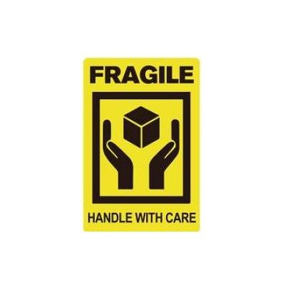 Rillprint, Etiketten, Hinweisetiketten FRAGILE / HANDLE WITH CARE permanent klebend, Farbe: schwarz / gelb Rillprint, Etiketten, Hinweisetiketten FRAGILE / HANDLE WITH CARE permanent klebend, Farbe: schwarz / gelb