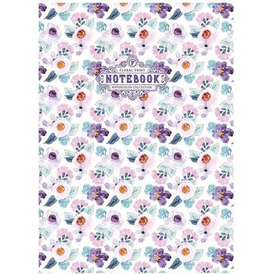 Fresh, Heft + Block, Dekoratives Notizbuch 64 Seiten kariert Blumen violett (Kariert, Harter Einband) Fresh, Heft + Block, Dekoratives Notizbuch 64 Seiten kariert Blumen violett (Kariert, Harter Einband)