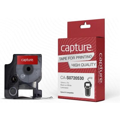 Capture, Beschriftungsband, Basic Labels - Black on White (1.20 cm, Schwarz) Capture, Beschriftungsband, Basic Labels - Black on White (1.20 cm, Schwarz)