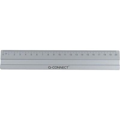 Q-Connect, Lineal, Massstab Alu (20 cm, Aluminium) Q-Connect, Lineal, Massstab Alu (20 cm, Aluminium)