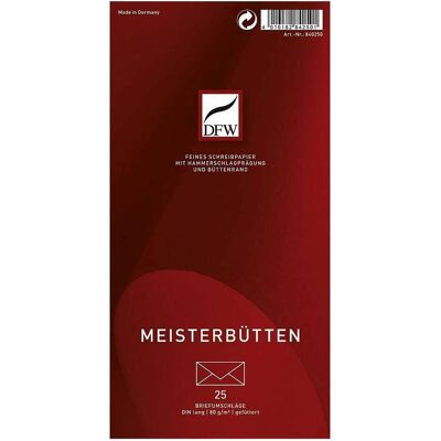 Venceremos, Briefumschlag, Briefumschlag DL 110x220 cm Meisterbütten (1x) Venceremos, Briefumschlag, Briefumschlag DL 110x220 cm Meisterbütten (1x)