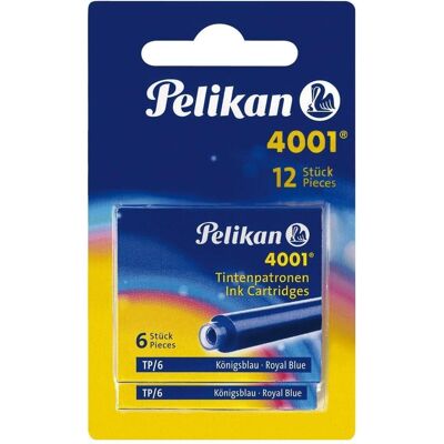 Pelikan Ersatzpatronen + Tintenfass, Tinte 4001 – Standard-Tintenpatronen (Blau, 8 Stk.) Pelikan Ersatzpatronen + Tintenfass, Tinte 4001 – Standard-Tintenpatronen (Blau, 8 Stk.)