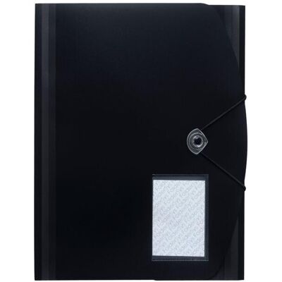 Foldersys, Mappe, Sammelmappe Jumbo A4 PP mit Gummizug schwarz (A4) Foldersys, Mappe, Sammelmappe Jumbo A4 PP mit Gummizug schwarz (A4)