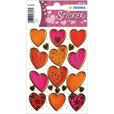 Herma Sticker, Sticker Herzen (38 Sticker) Herma Sticker, Sticker Herzen (38 Sticker)