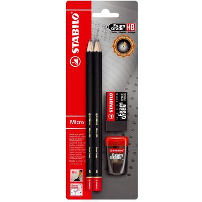 STABILO, Bleistift, Bleistift-Set - Exam Grade - Härtegrad HB - inklusive Spitzer und Radiergummi (HB, 4x) STABILO, Bleistift, Bleistift-Set - Exam Grade - Härtegrad HB - inklusive Spitzer und Radiergummi (HB, 4x)