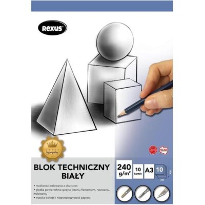 Beniamin, Heft + Block, Technischer Block A3/10K weiss Premium (A3) Beniamin, Heft + Block, Technischer Block A3/10K weiss Premium (A3)