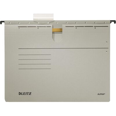 Leitz, Mappe, ALPHA Hängehefter, A4, kaufmännische Heftung, grau (A4, 25x) Leitz, Mappe, ALPHA Hängehefter, A4, kaufmännische Heftung, grau (A4, 25x)