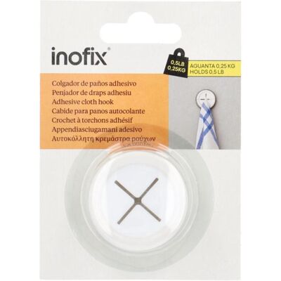 Inofix, Klebehaken + Klebenagel, Klebehaken für Abwaschtücher, weiss Inofix, Klebehaken + Klebenagel, Klebehaken für Abwaschtücher, weiss