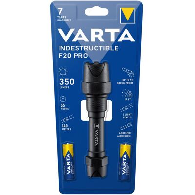 Varta Taschenlampe, Indestructible F20 Pro (16.70 cm, 350 lm) Varta Taschenlampe, Indestructible F20 Pro (16.70 cm, 350 lm)