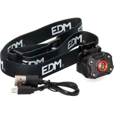 EDM, Taschenlampe, LED-Kopf-Taschenlampe 36417 Schwarz 8 W 400 lm (4.10 cm, 400 lm) EDM, Taschenlampe, LED-Kopf-Taschenlampe 36417 Schwarz 8 W 400 lm (4.10 cm, 400 lm)
