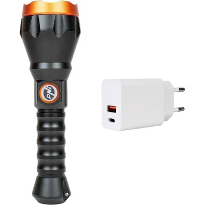 PNI, Taschenlampe, Adventure F550 Crystal LED-Taschenlampe, 10 W, Aluminium, 500 lm, bis zu 700 m, 4000 mAh, IPX6 (500 lm) PNI, Taschenlampe, Adventure F550 Crystal LED-Taschenlampe, 10 W, Aluminium, 500 lm, bis zu 700 m, 4000 mAh, IPX6 (500 lm)