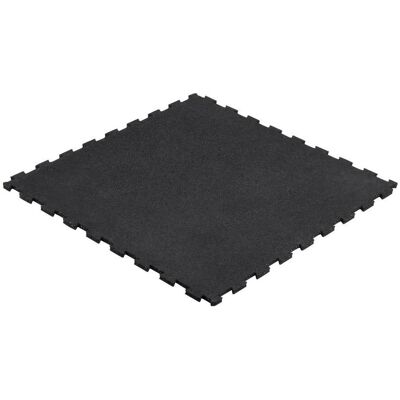 Rebel Active Schwarzer Gummiboden für Fitnessstudio - Puzzle-Teppich 1M x 15mm Rebel Active Schwarzer Gummiboden für Fitnessstudio - Puzzle-Teppich 1M x 15mm