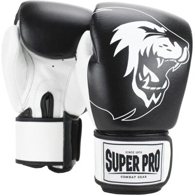 Super Pro Boxhandschuhe - Modell M - Leder, Klettverschluss Super Pro Boxhandschuhe - Modell M - Leder, Klettverschluss