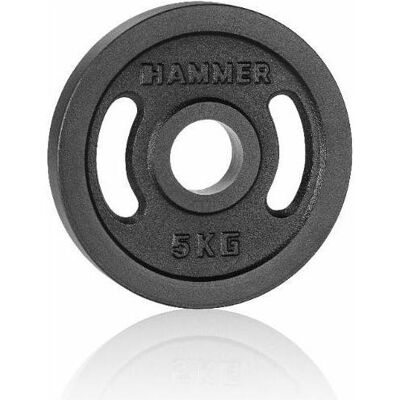 Hammer Fitness, Hantelscheiben, (1 x 5 kg) Hammer Fitness, Hantelscheiben, (1 x 5 kg)
