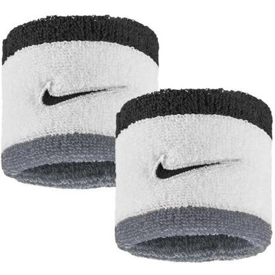Nike, Unisex, Schweissband, WRISTBANDS WHTE/GREY (2X), Schwarz, Weiss, Grau Nike, Unisex, Schweissband, WRISTBANDS WHTE/GREY (2X), Schwarz, Weiss, Grau