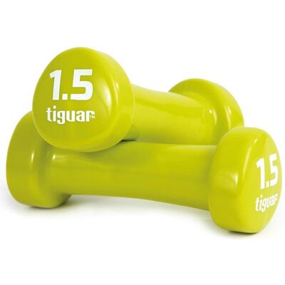 Tiguar Vinylhanteln - 1,5kg Paar - Fitnessgerät Tiguar Vinylhanteln - 1,5kg Paar - Fitnessgerät