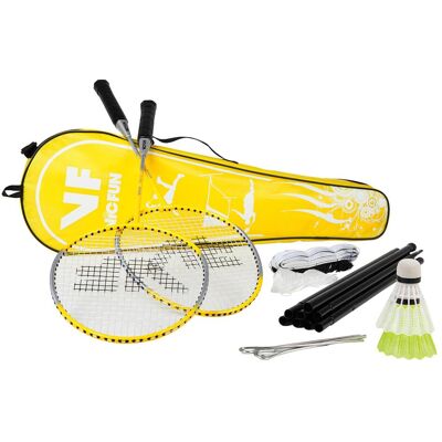 Victor Typ A Badminton-Set - Zwei Stahl-Rackets, Nylon-Shuttles, Tragetasche Victor Typ A Badminton-Set - Zwei Stahl-Rackets, Nylon-Shuttles, Tragetasche