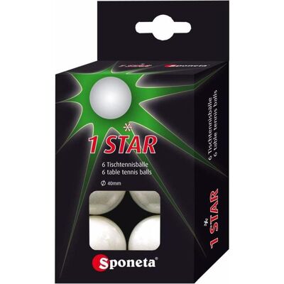 Sponeta, Tischtennisball, (6 Stk.) Sponeta, Tischtennisball, (6 Stk.)