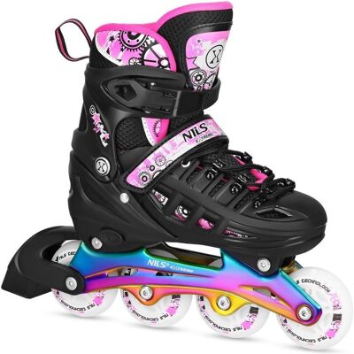 Nils, Mädchen, Rollschuhe, NH10905 4w1 ŁYŻWOROLKI LED RÓŻOWE Z WYM. PŁOZĄ HOKEJOWĄ RAINBOW ROZM. S(31-34) EXTREME (31, 32, 33, 34), Pink Nils, Mädchen, Rollschuhe, NH10905 4w1 ŁYŻWOROLKI LED RÓŻOWE Z WYM. PŁOZĄ HOKEJOWĄ RAINBOW ROZM. S(31-34) EXTREME (31, 32, 33, 34), Pink