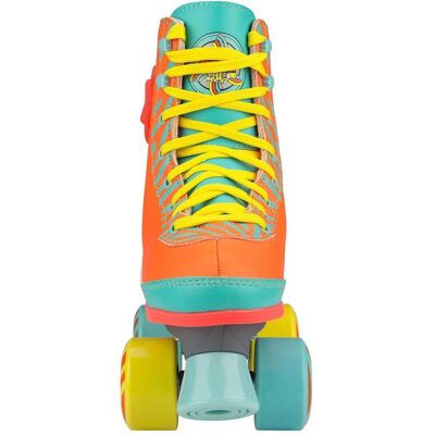 Nijdam, Unisex, Rollschuhe, Rolschaatsen - LED Star Zebra - Fluororanje/Lichtblauw/Geel - 37/38 (37), Mehrfarbig, Orange, Blau, Gelb Nijdam, Unisex, Rollschuhe, Rolschaatsen - LED Star Zebra - Fluororanje/Lichtblauw/Geel - 37/38 (37), Mehrfarbig, Orange, Blau, Gelb