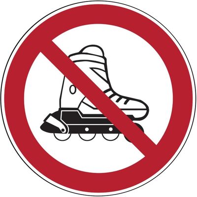 Brady, Sicherheitskennzeichnung, PIC 639-DIA 100-B7527, Verbotsschilder - Inline-Skates verboten Brady, Sicherheitskennzeichnung, PIC 639-DIA 100-B7527, Verbotsschilder - Inline-Skates verboten